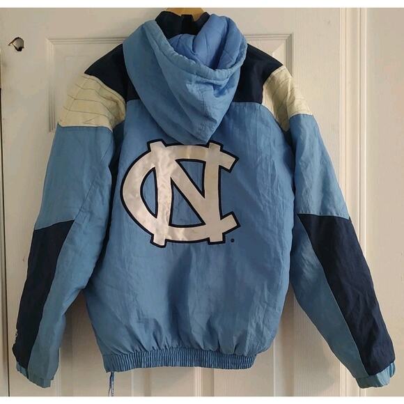 Vintage North Carolina Tar Heels Starter Jacket Puffer Hooded Half Zip NCAA - S - Picture 4 of 7